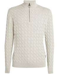 Barbour - Cotton Half-zip Sweater - Lyst