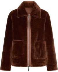 Marella - Faux Fur Zip-Up Jacket - Lyst