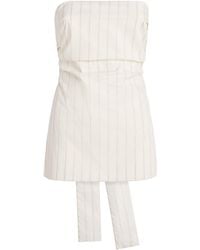 St. Agni - Pinstripe Tie-Detail Top - Lyst