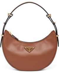 Prada - Leather Arqué Shoulder Bag - Lyst