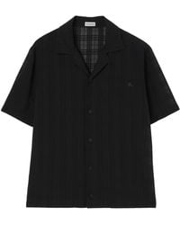 Burberry - Cotton Voile Check Print Short Sleeve Shirt - Lyst