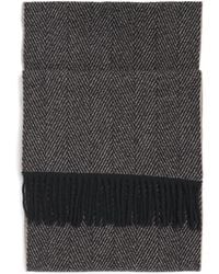 Eton - Wool-Cashmere Herringbone Scarf - Lyst