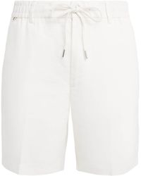 BOSS - Linen-Blend Drawstring Shorts - Lyst