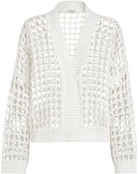 Brunello Cucinelli - Jute-Cotton-Blend Cardigan - Lyst