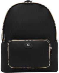 Burberry - Check-Trim Backpack - Lyst