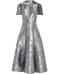 Emilia Wickstead - Metallic Cloqué Harlow Midi Dress - Lyst