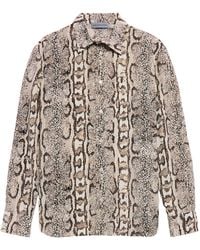 Balenciaga - Silk Python Print Shirt - Lyst