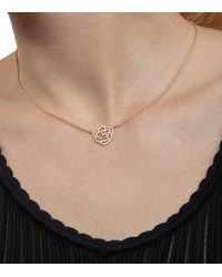 Piaget - Rose And Diamond Rose Pendant Necklace - Lyst