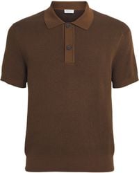 Sunspel - Cotton Rib-Knit Polo Shirt - Lyst