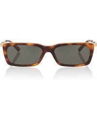 Saint Laurent - Acetate Rectangle Sunglasses - Lyst