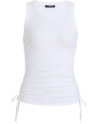 Balmain - Stretch-Cotton Drawstring Tank Top - Lyst