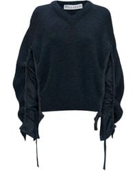 JW Anderson - Wool-blend Ruched Sweater - Lyst