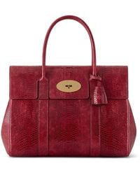 Mulberry - Snake-Embossed Leather Bayswater Top-Handle Bag - Lyst
