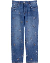 Weekend by Maxmara - Embellished Straight Cropped Jeans - Lyst