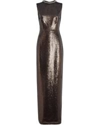 Roland Mouret - Sequin Embellished-Neck Gown - Lyst