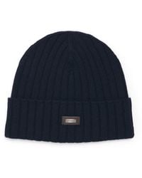 Herno - Cashmere Logo Patch Beanie - Lyst