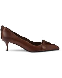 Prada - Antiqued Leather Pumps 55 - Lyst