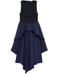 Loewe - X Paula's Ibiza Asymmetric Ruffle Cotton Sleeveless Midi Dress - Lyst