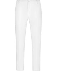 Dolce & Gabbana - Stretch-Cotton Slim Trousers - Lyst