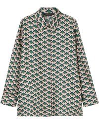 Marina Rinaldi - Silk Geometric Shirt - Lyst