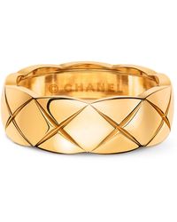 Chanel - Small Yellow Gold Coco Crush Ring - Lyst