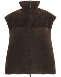 JOSEPH - Textured Shearling Reversible Nico Gilet - Lyst