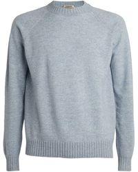 FIORONI CASHMERE - Cashmere-linen Crew-neck Sweater - Lyst