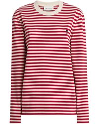Ami Paris - Cotton Stripe Long-Sleeve T-Shirt - Lyst