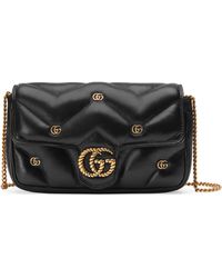 Gucci - Gg Marmont 2.0 Mini Embellished Matelassé Leather Shoulder Bag - Lyst