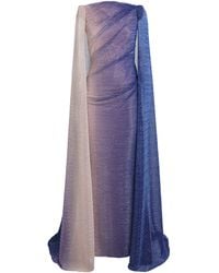 Talbot Runhof - Voile Cape Maxi Dress - Lyst