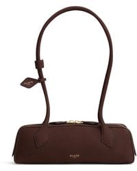 Alaïa - Small Nubuck Le Teckel Shoulder Bag - Lyst