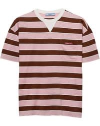 Prada - Cotton Striped Rugby Shirt - Lyst