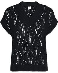 Eleventy - Cotton-Linen Sequin Short-Sleeve Sweater - Lyst