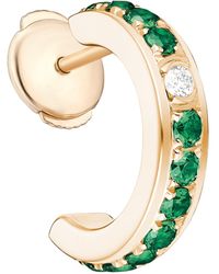 Piaget - Rose Gold, Diamond And Emerald Possession Single Earring - Lyst