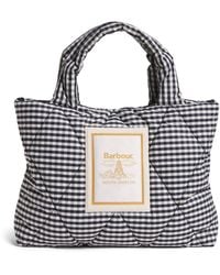 Barbour - Mini Quilted Gingham Tote Bag - Lyst