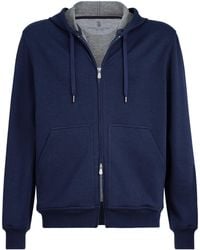 Brunello Cucinelli - French Terry Zip-Up Hoodie - Lyst