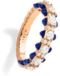 Marli New York - Diamond And Lapis Lazuli Tip-Top Ring - Lyst
