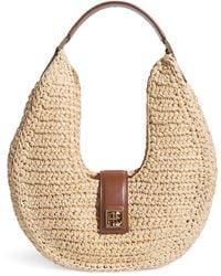 Anine Bing - Raffia Monogram Lou Shoulder Bag - Lyst