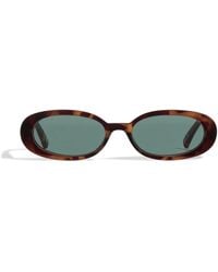 Le Specs - Oval Outta Love Sunglasses - Lyst