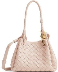 Bottega Veneta - Small Lambskin Andiamo Parachute Cross-Body Bag - Lyst
