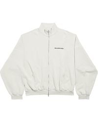 Balenciaga - Cotton Logo Zip-Up Jacket - Lyst