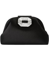 AMINA MUADDI - Satin Camelia Clutch Bag - Lyst