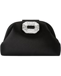 AMINA MUADDI - Satin Camelia Clutch Bag - Lyst