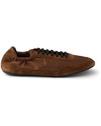 Prada - Re-Nylon-Suede Collapse Sneakers - Lyst