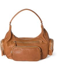 Miu Miu - Nappa Leather Pocket Top-Handle Bag - Lyst