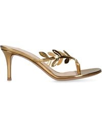Gianvito Rossi - Leather Flavia Heeled Sandals 70 - Lyst