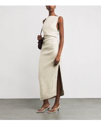 SIR. Belletto Printed Linen Midi Dress in Pink | Lyst SIR. Belletto Printed Linen Midi Dress in Pink | Lyst