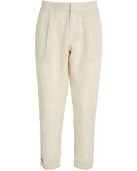 CHE - Linen Straight Trousers - Lyst