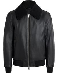 Moose Knuckles - Leather Toba Bomber Jacket - Lyst