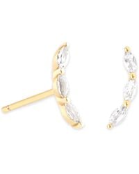 Astrid & Miyu - And Topaz Marquise Stud Earrings - Lyst